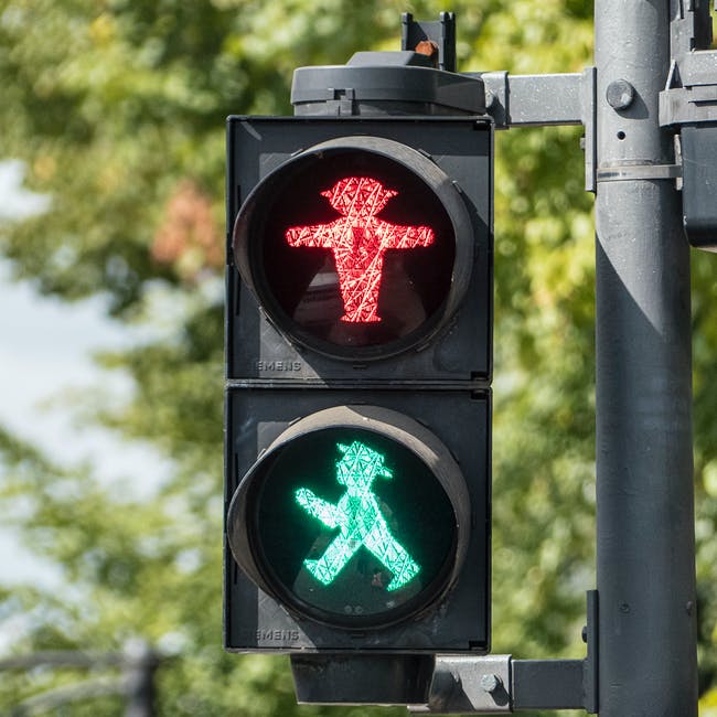 East Berlin pedestrian traffic light